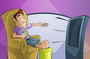 hombre viendo television 3 hombre viendo television