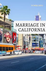 Marriage in California is